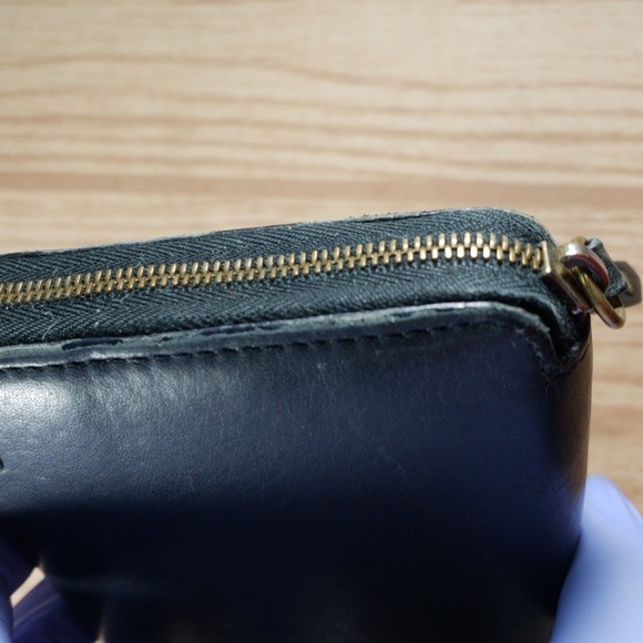 Céline Black Leather Zip Wallet – Vintage, Long Style, Authentic Designer Wallet - Picture 5 of 13